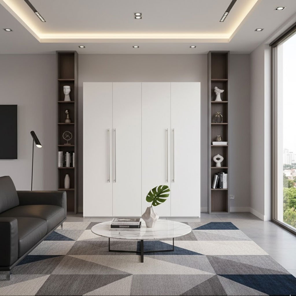 Armadio 4 ante bianco 170x45x175 cm