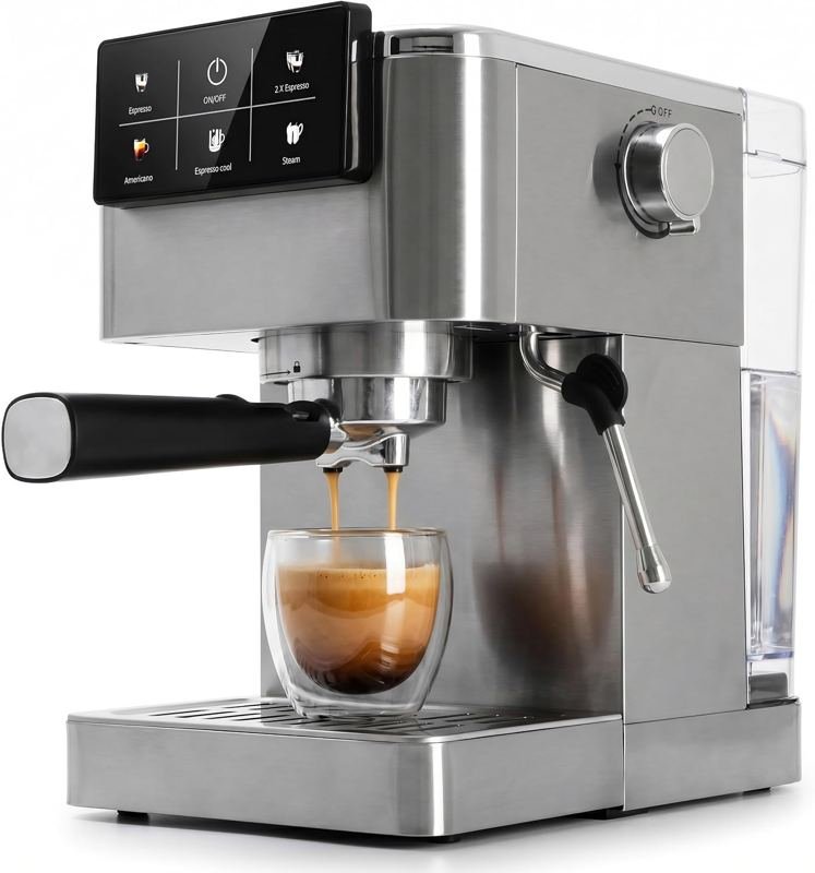 Macchina espresso inox con display touch