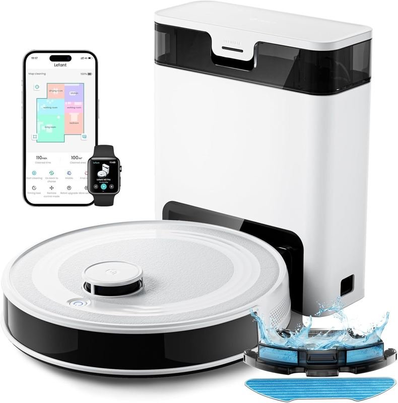 Lefant M2 Pro – Robot aspirapolvere lavapavimenti con stazione