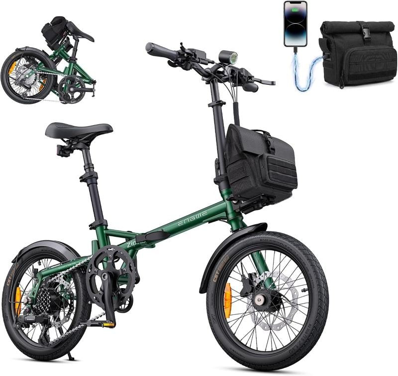 ENGWE Zip – E-bike pieghevole leggera con borsa