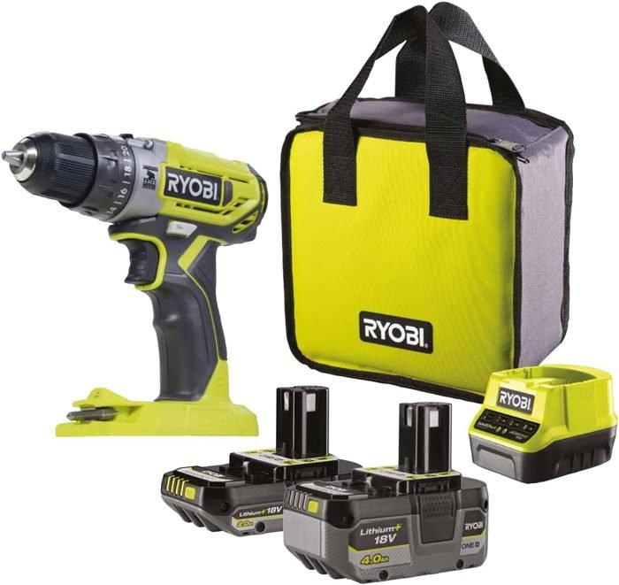 Ryobi Trapano ONE+ + 2 batterie + borsa
