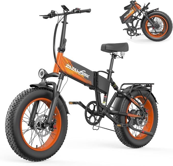 Zazawork Bicicletta elettrica fat pieghevole