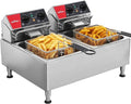 Friggitrice professionale doppia in acciaio inox