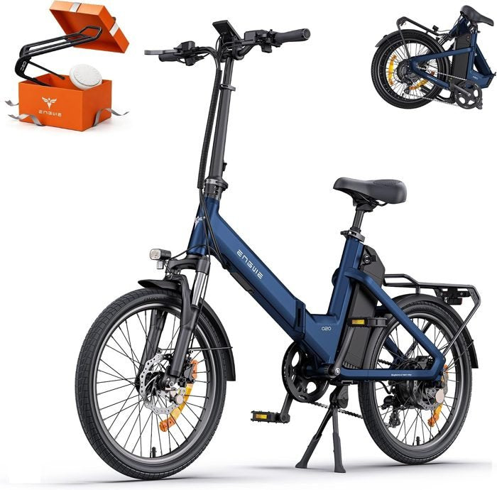 Bicicletta elettrica pieghevole telaio basso