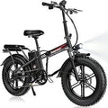 Bicicletta elettrica fat bike pieghevole nera